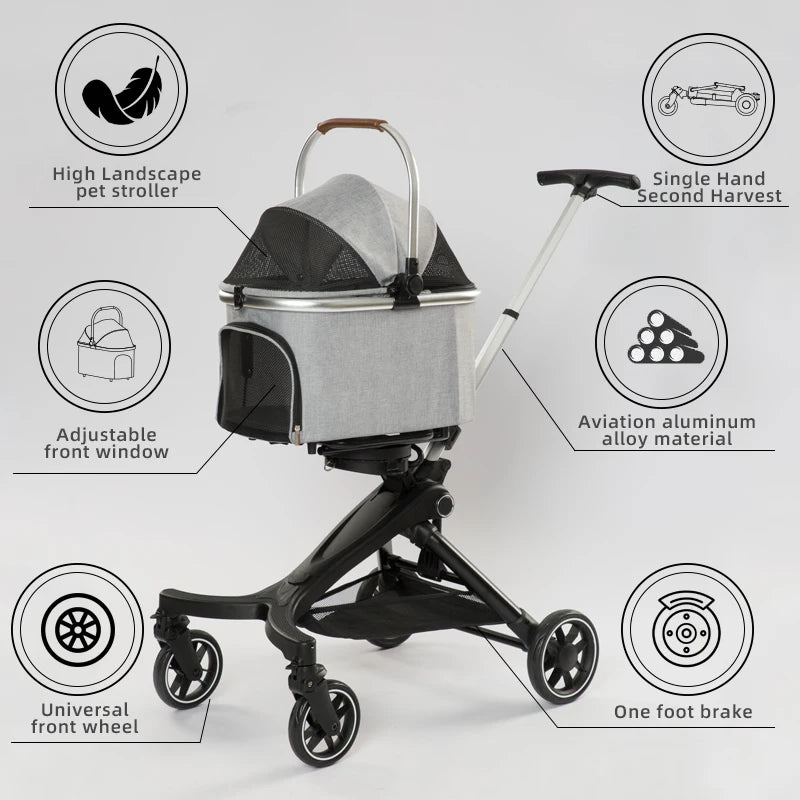 Wholesale Luxury Pet Gear Double Pet Jogging Twin Pet Stroller For Dogs And Cats