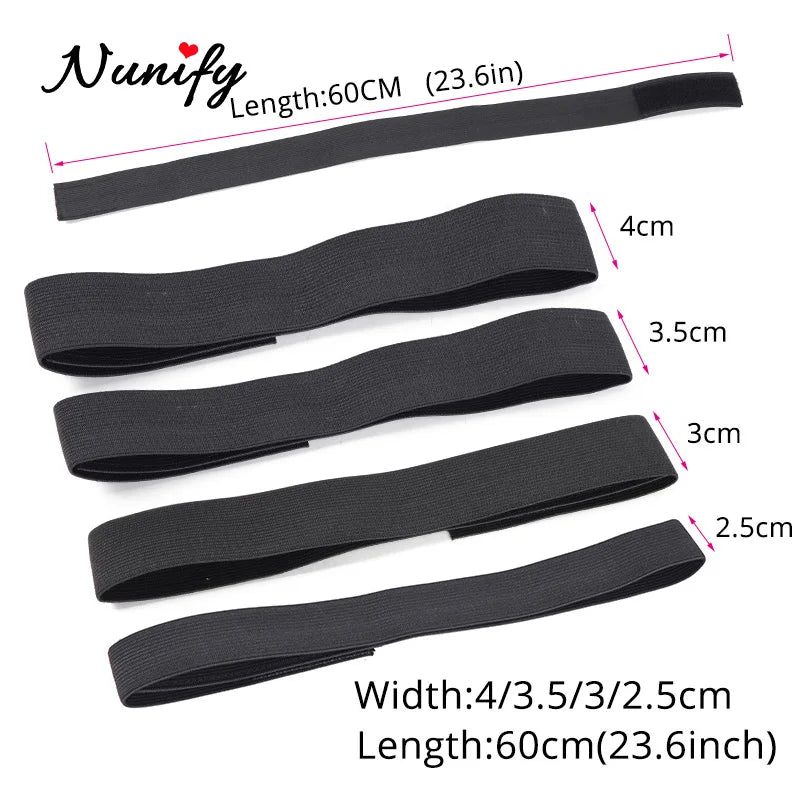 5Pcs/Lot Edge Melt Band For Wigs 60Cm Elastic Band For Hair Black Wig Headband Lace Band For Edge Wig Accessories Tool Wholesale