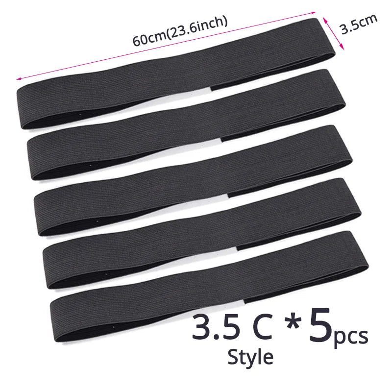 5Pcs/Lot Edge Melt Band For Wigs 60Cm Elastic Band For Hair Black Wig Headband Lace Band For Edge Wig Accessories Tool Wholesale