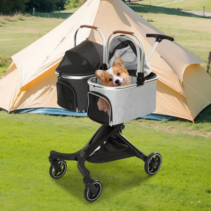 Wholesale Luxury Pet Gear Double Pet Jogging Twin Pet Stroller For Dogs And Cats