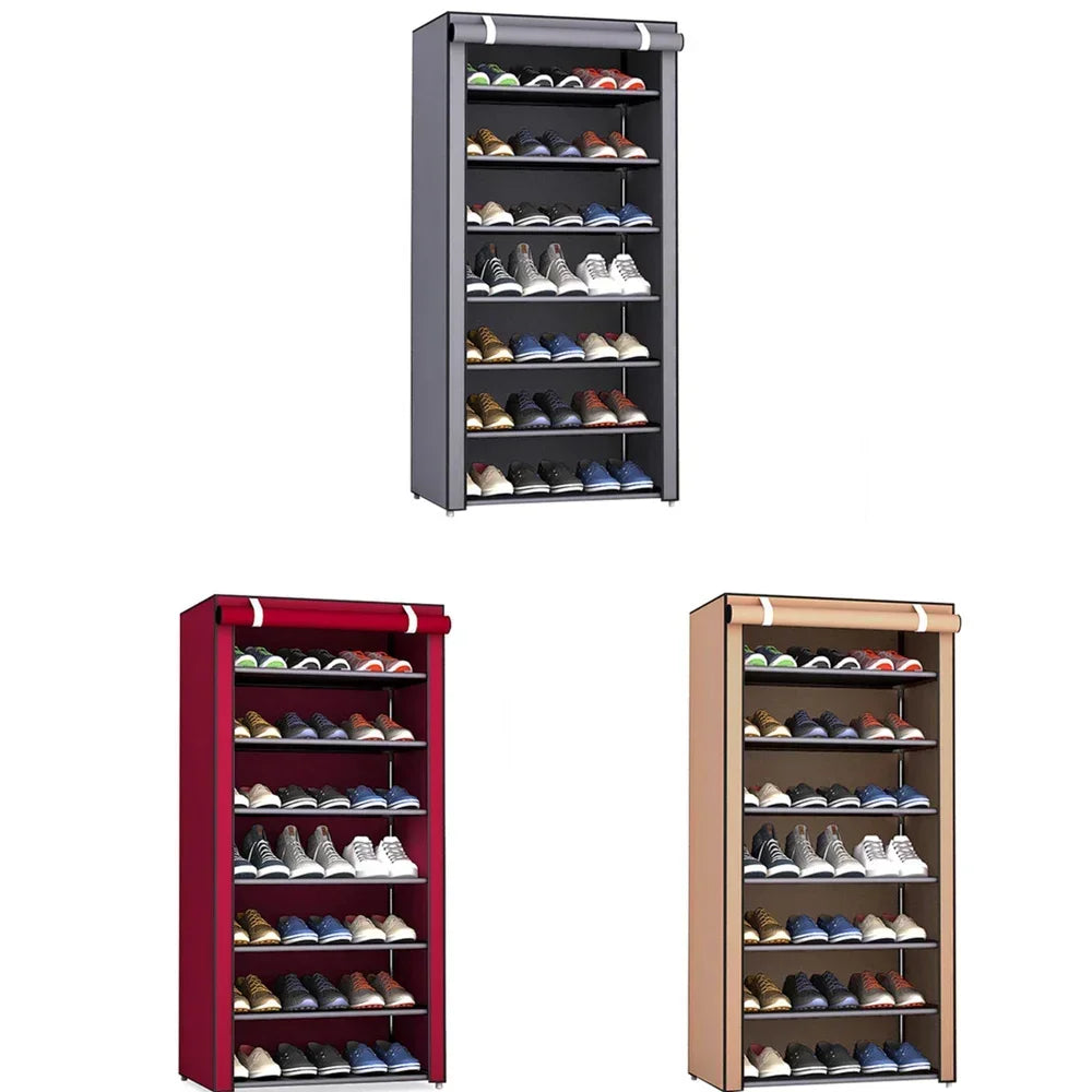 Multilayer Shoe Rack Organizer Nonwoven Fabric Hallway Entryway Stand Holder Space Saving Cabinet Home Furniture Dustproof Shelf