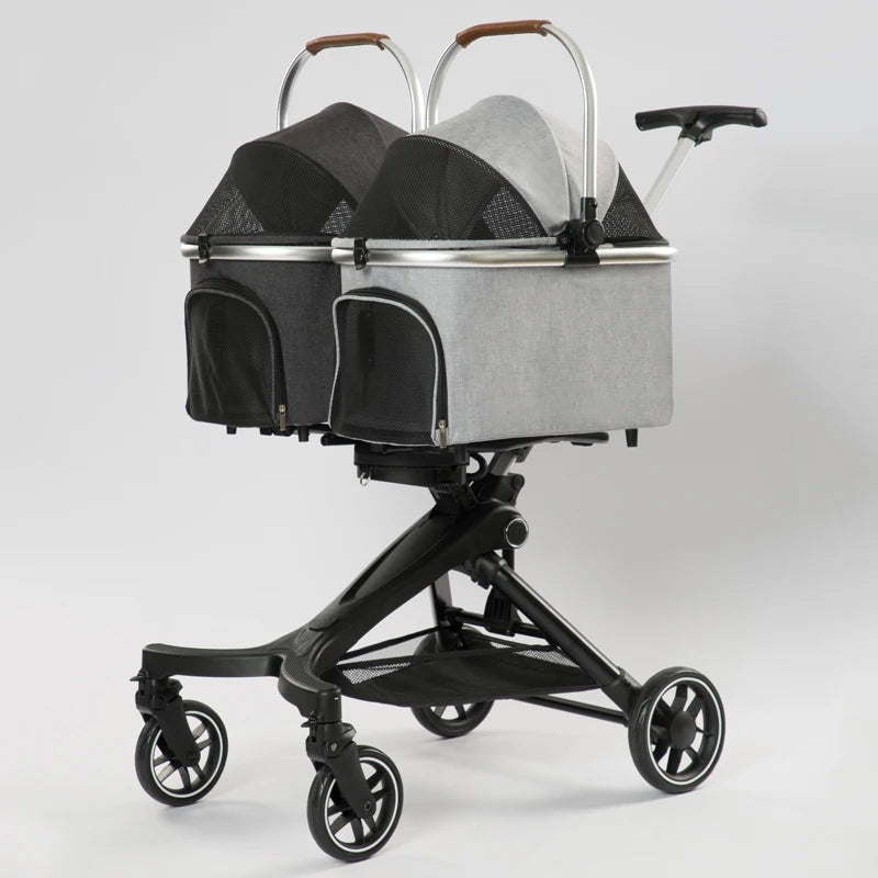 Wholesale Luxury Pet Gear Double Pet Jogging Twin Pet Stroller For Dogs And Cats