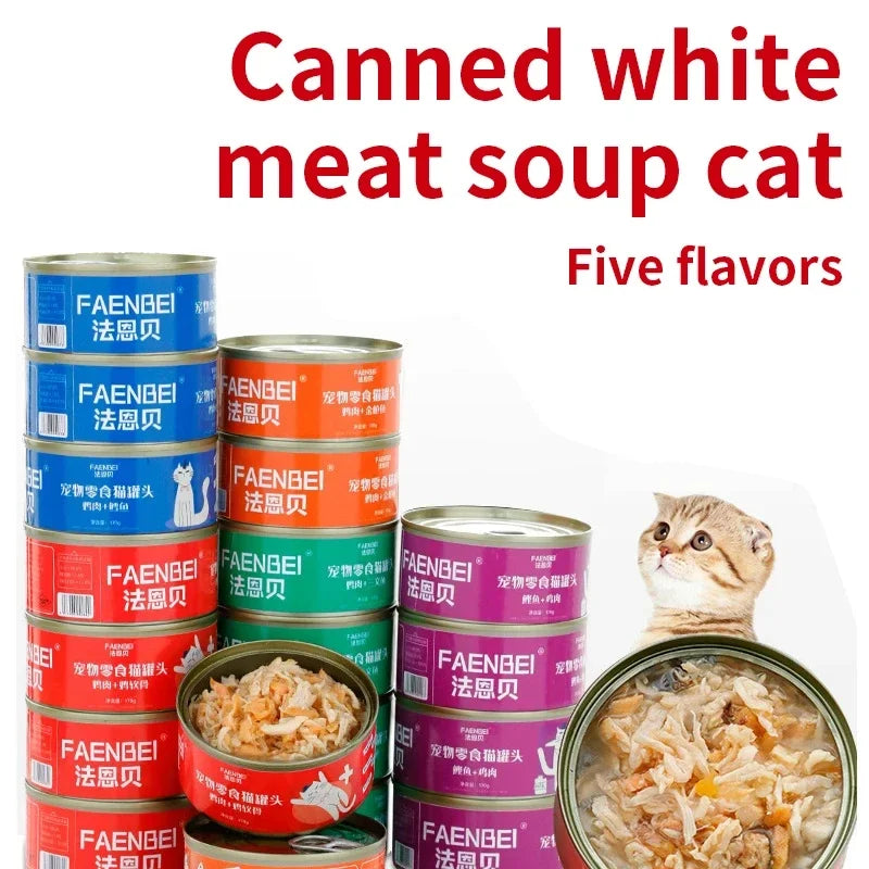 Canned cat white meat snack can cat snacks cat staple food young cat fat 170g cat wet food - AliExpress 15