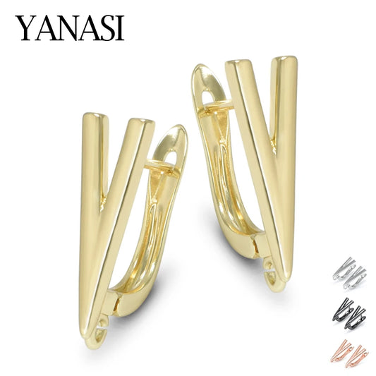 DIY  Brass Earrings Hooks Jewellery Findings for Woman  Trendy Letter V Shape Accessories