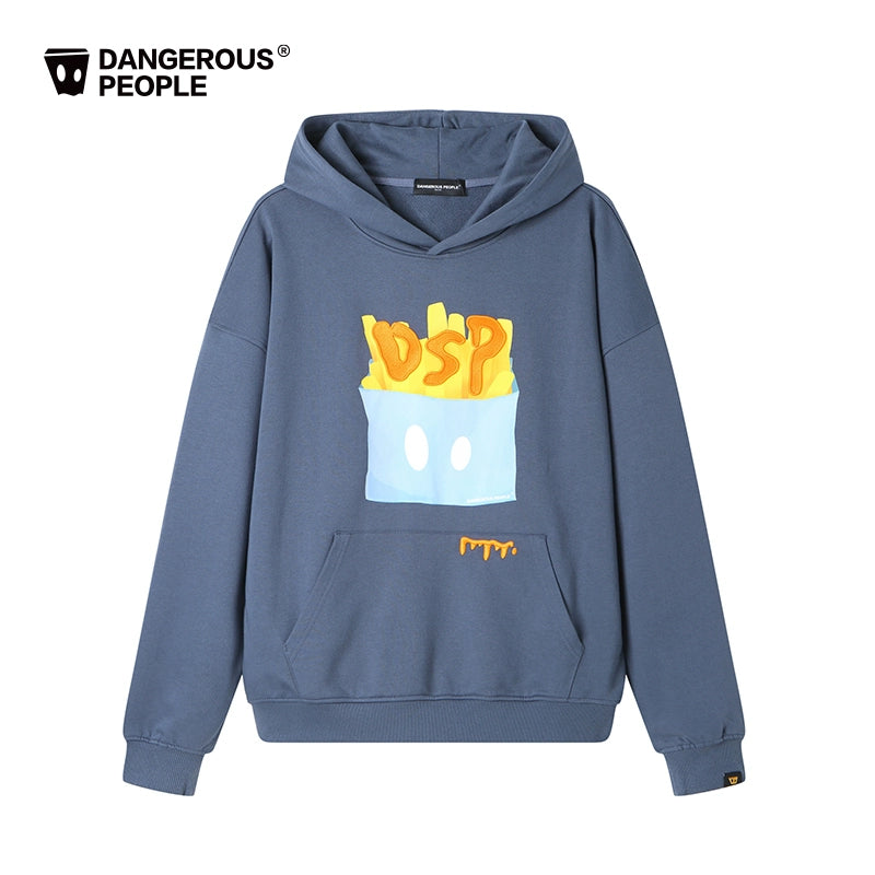 Heavy Weight DSP French Fries Couple Pullover Hooded Sweatshirt