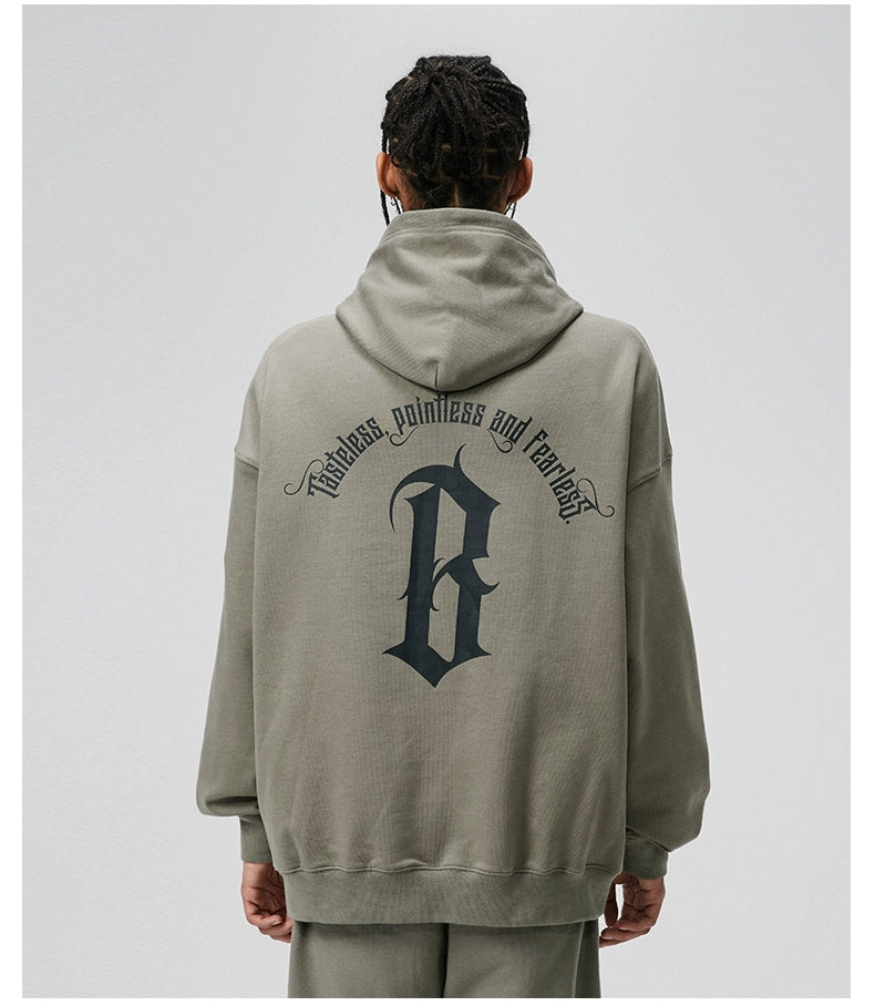 Boneless Arc Gothic Printed Hoodie