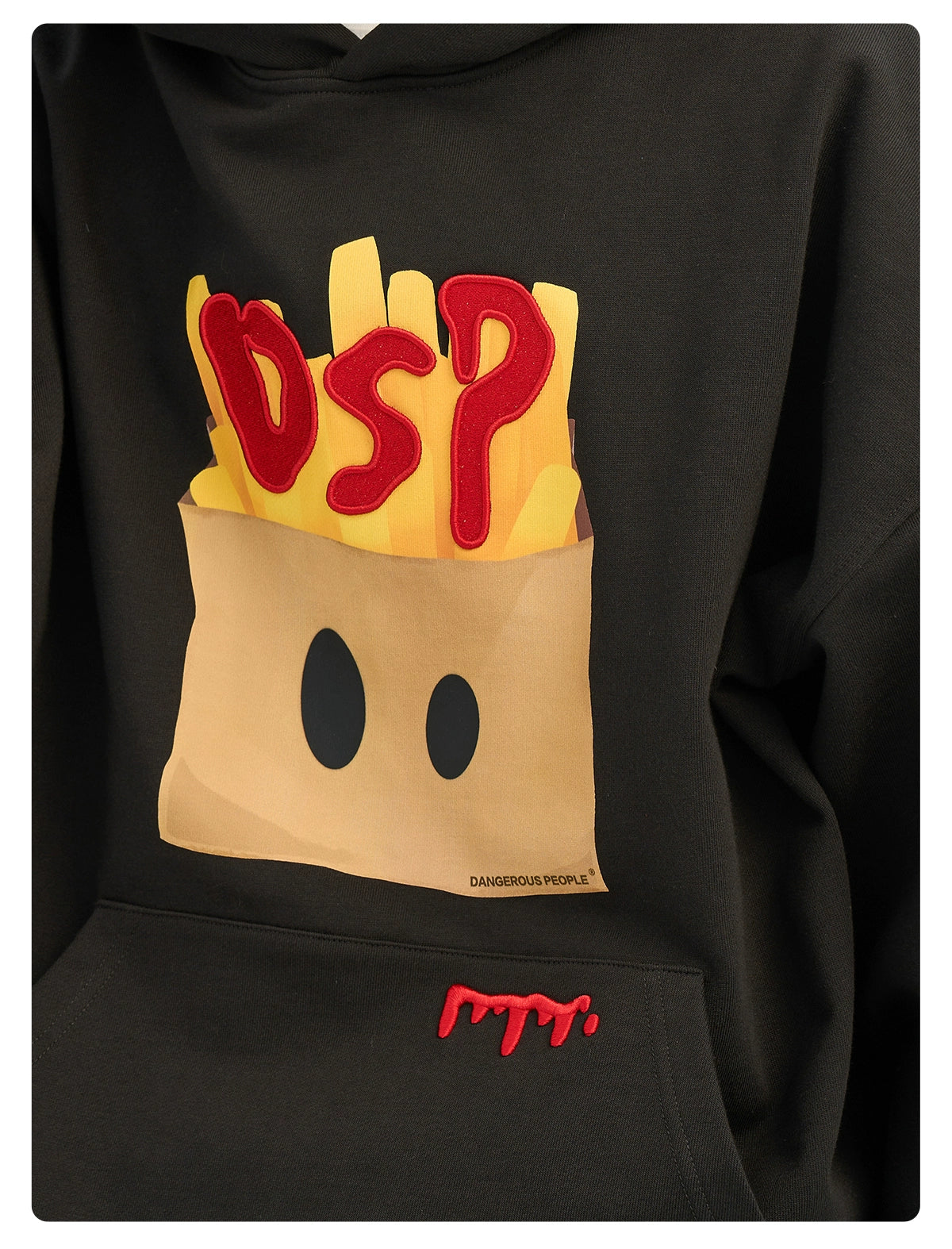 Heavy Weight DSP French Fries Couple Pullover Hooded Sweatshirt