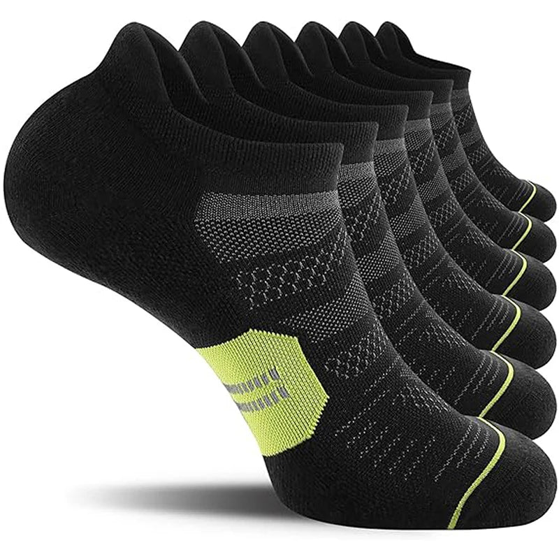 5 Pairs Men's Running Ankle Socks Athletic Fitness Casual Running Socks Breathable Low Cut Athletic Tab Socks