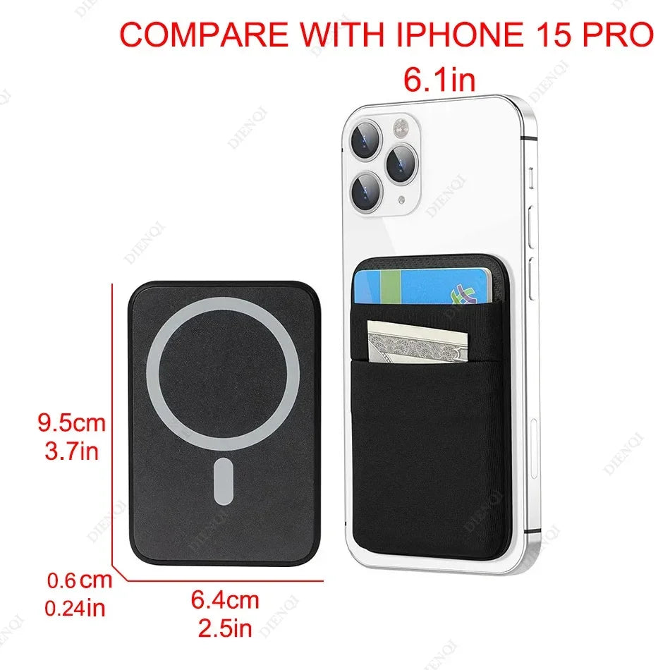 Wallet Card Holder Phone Magsafe Case Magentic Wallets Elastic Cardholder Slim Compatible for IPhone 16 15 Pro Max Samsung 21 22