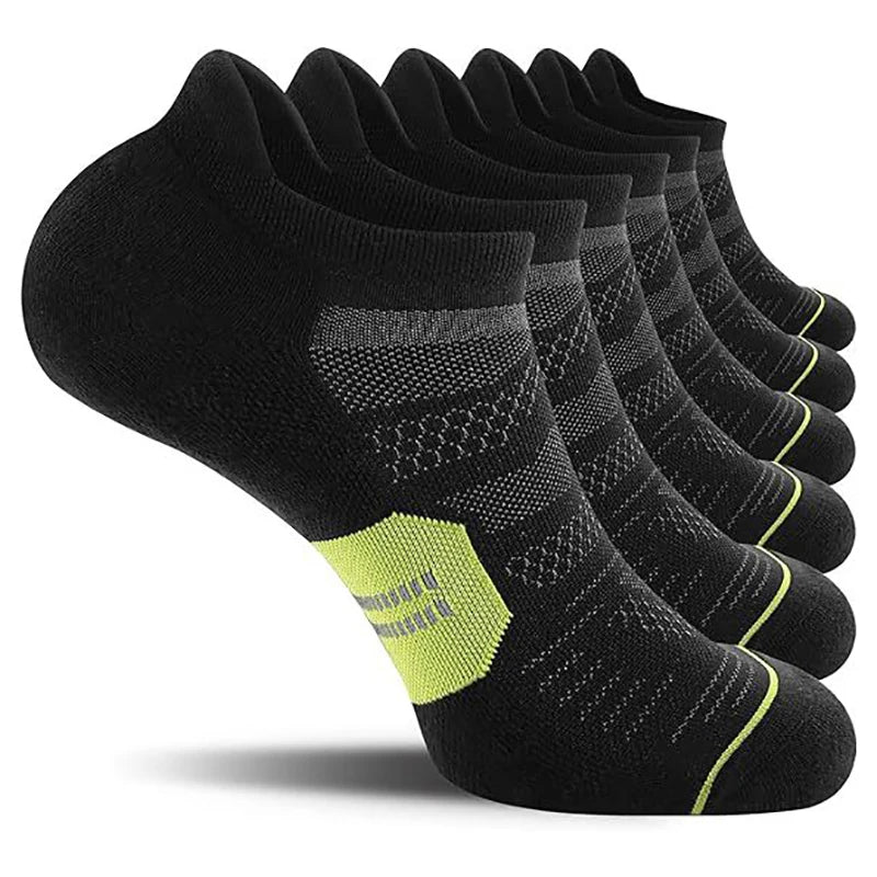 5 Pairs Men's Running Ankle Socks Athletic Fitness Casual Running Socks Breathable Low Cut Athletic Tab Socks