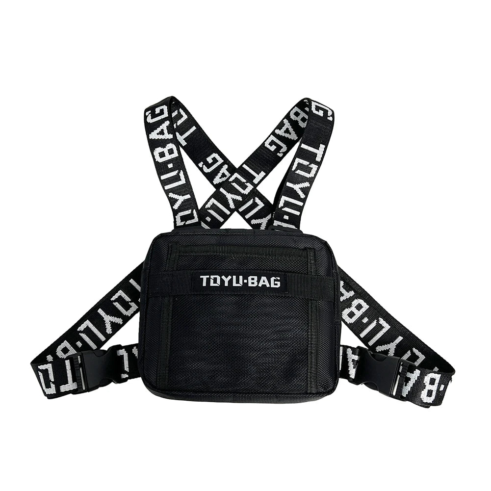 Fashion Chest Rig Bag Adjustable Women Men Vest Fanny Pack Nylon Outdoor Hip Hop Streetwear Travel Waistcoat Bags