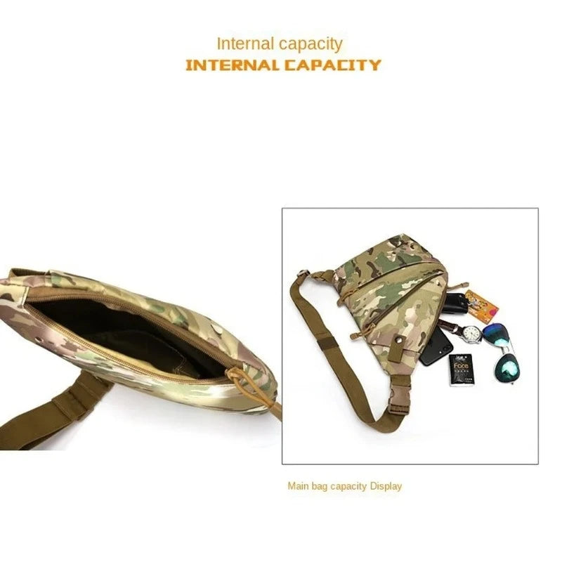 Chest Bags Camouflage Tactical Bag Single Shoulder Bags for Men Waterproof Nylon Crossbody Bags Male Messenger Bag