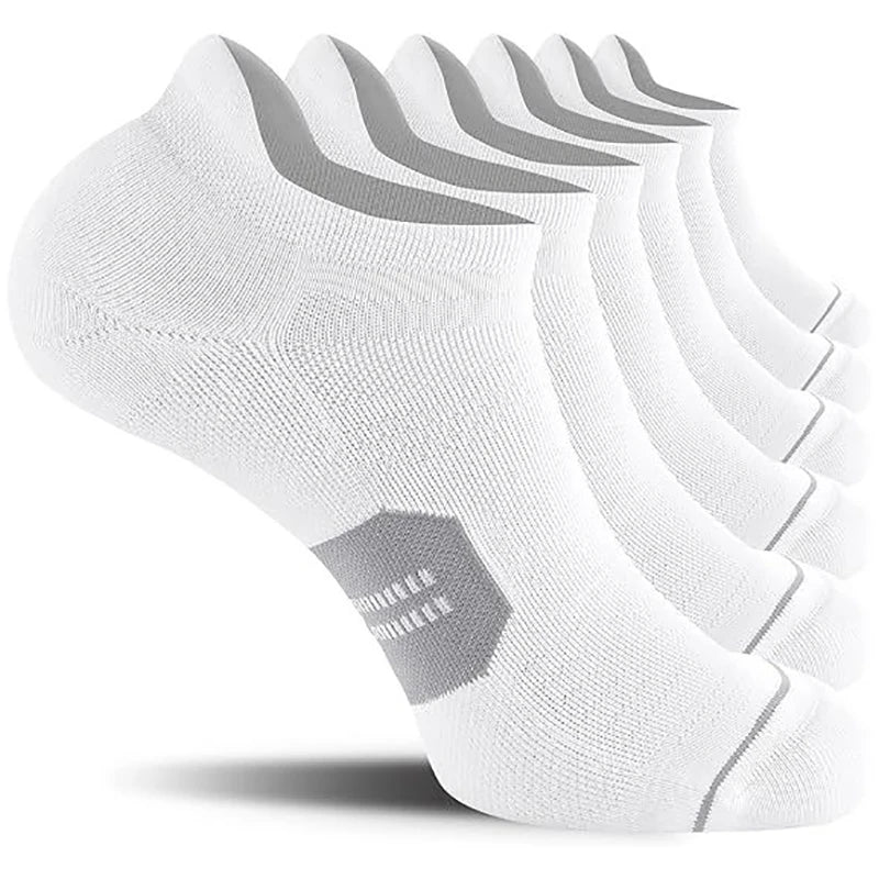 5 Pairs Men's Running Ankle Socks Athletic Fitness Casual Running Socks Breathable Low Cut Athletic Tab Socks