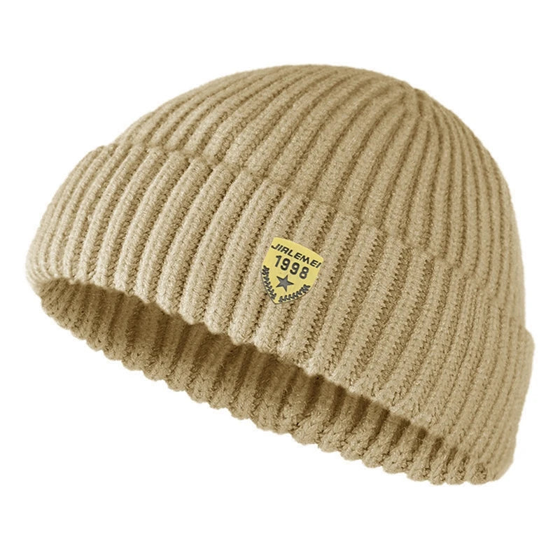 Men Skullcap Winter Street Style Hip Hop Brimless Baggy Melon Cap Cuff Docker Fisherman Beanies Hats Warm Knitted Bonnet