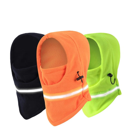 New Style Winter Neck Gaiter Face Mask Windproof Reflective Stripe Polar Fleece Balaclava For Motorcycle Ski