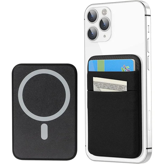 Wallet Card Holder Phone Magsafe Case Magentic Wallets Elastic Cardholder Slim Compatible for IPhone 16 15 Pro Max Samsung 21 22