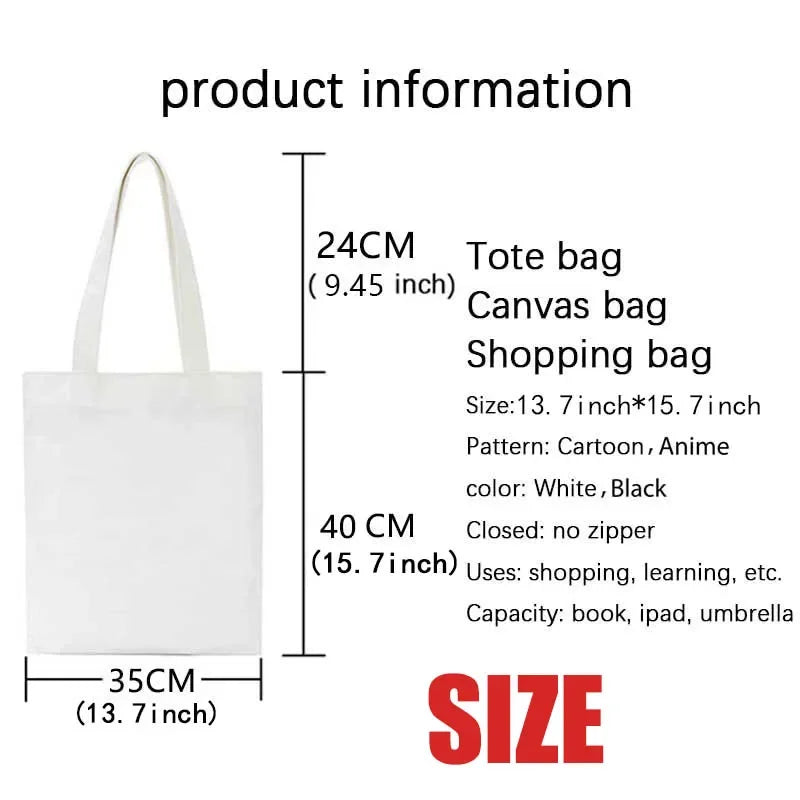 Pogue Life Letter Print Women Tote Shoulder Bags Graphic Lady Shopper Bag Eco Large-capacity Causal Canvas Handbag for Female