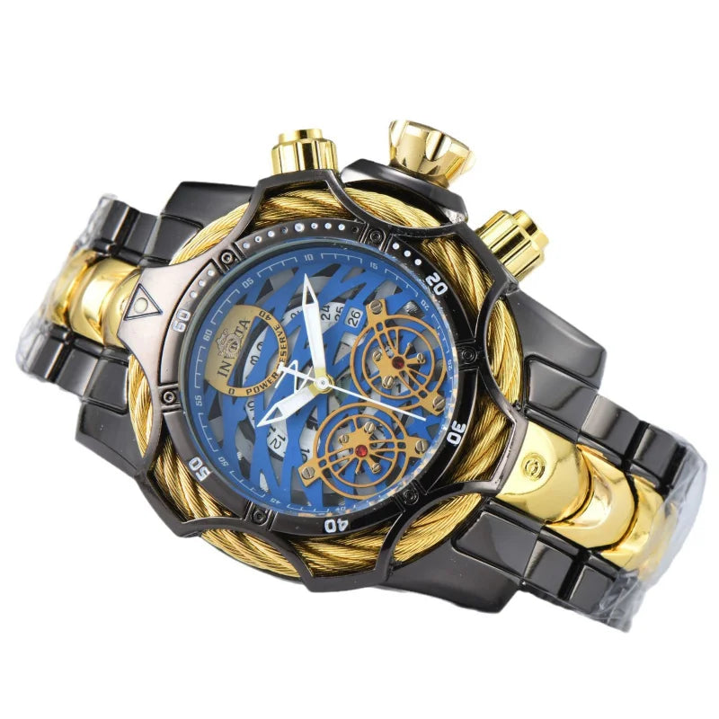 New waUndefeated Watches Reserve Bolt Zeus Mens Chronograph INVICTO Luxury Stainless steel Watch Invincible Relógio Masculino