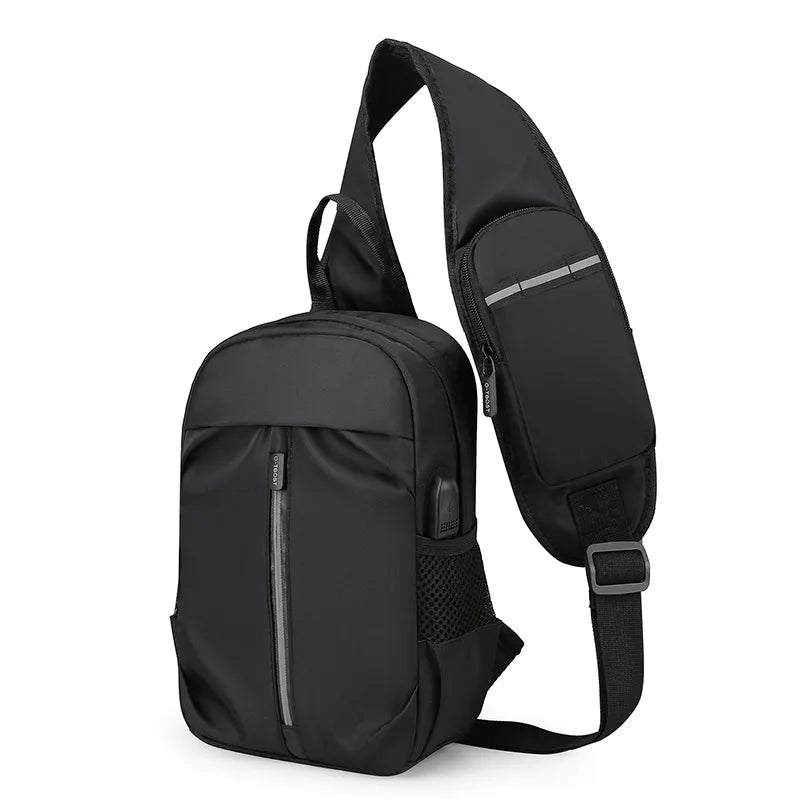 New Men's Chest Bag Large Capacity Oxford Cloth Men's Crossbody Chest Bag Outdoor Travel Shoulder Bag