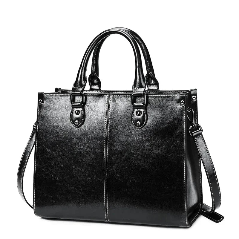 Women Handbag Cross body Shoulder Tote Bag Genuine Leather Shopping Fashion Office Female Real Cowhide Messenger Top Handle Bags