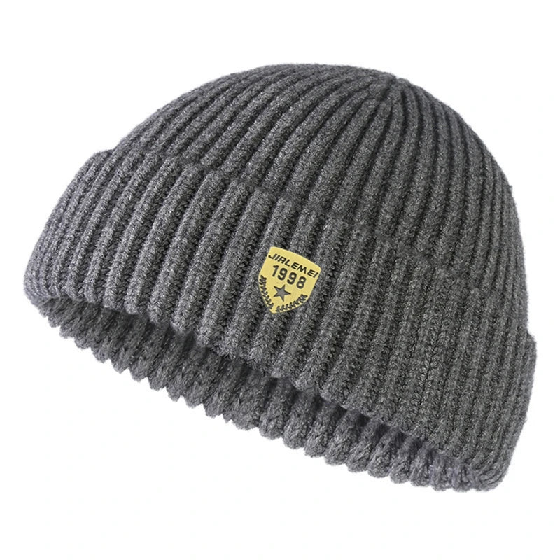 Men Skullcap Winter Street Style Hip Hop Brimless Baggy Melon Cap Cuff Docker Fisherman Beanies Hats Warm Knitted Bonnet