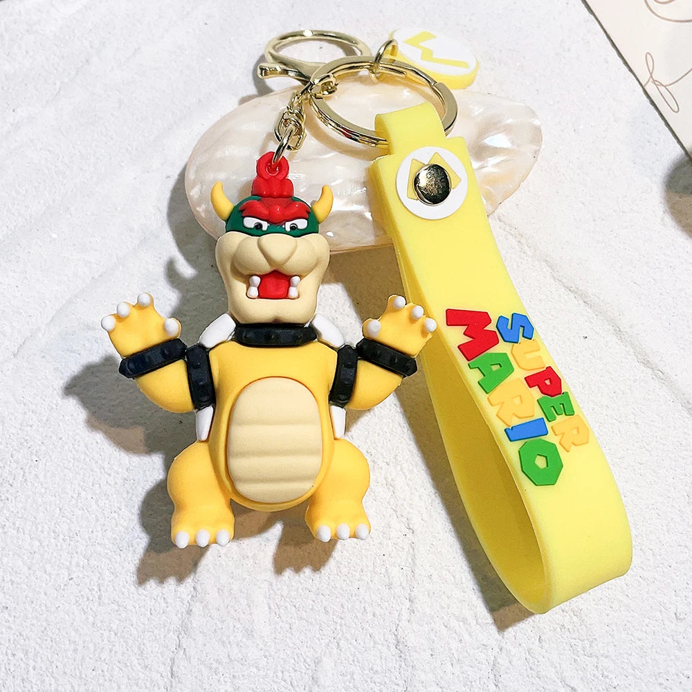 Game Super Mario Bros Keychain Anime Figure Car Decoration Backpack Pendant Accessories Kids Toy Christmas Birthday Gifts